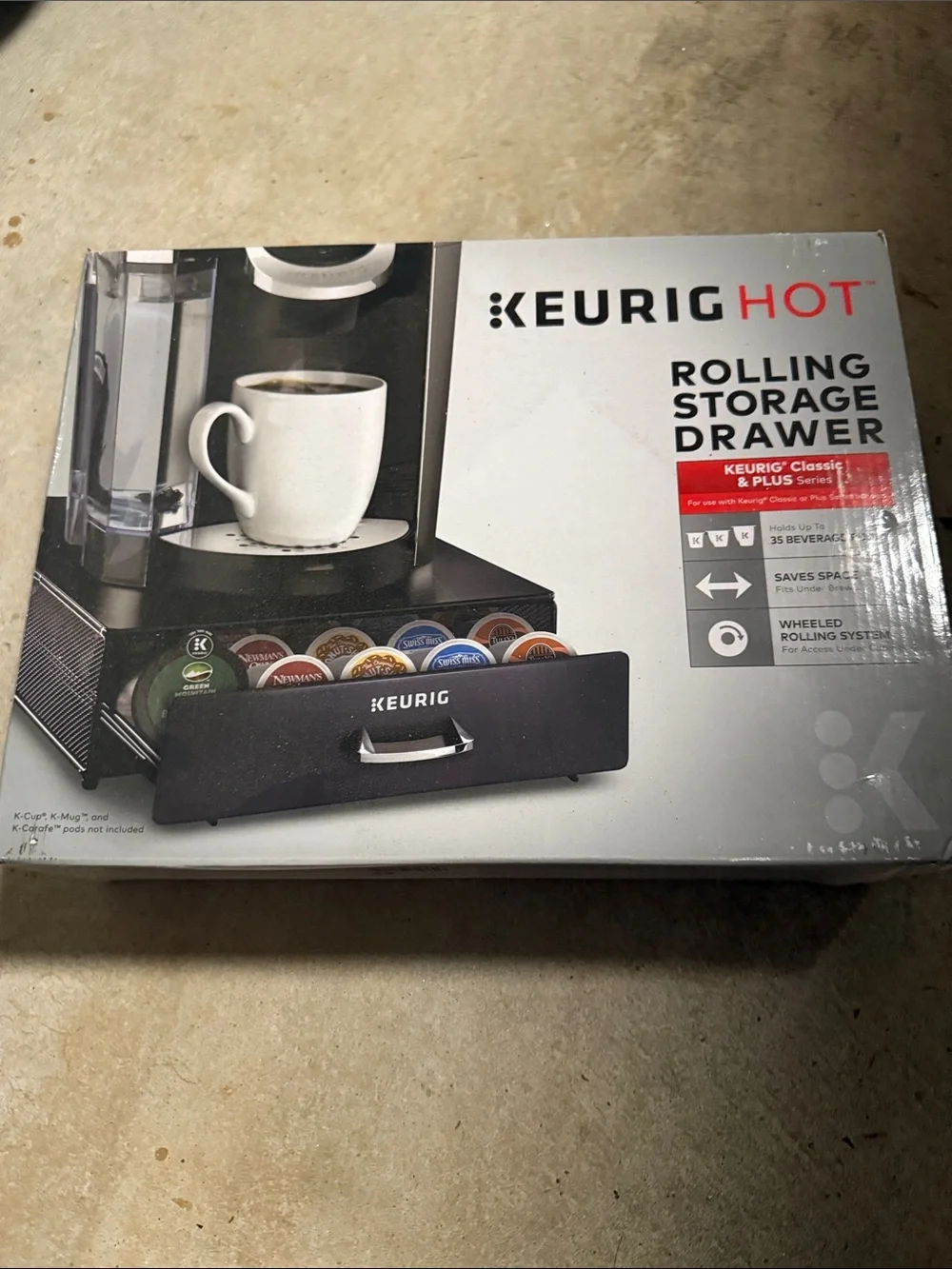 Keurig Hot Black Rolling K-Cup Storage Drawer